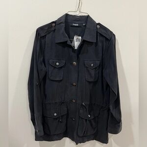 THREADS Saks Fifth Ave 100% Silk Women’s Jacket Shirt NWT Size L